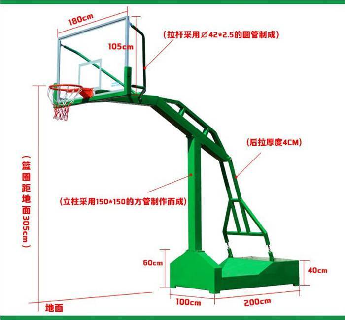 可移動凹箱籃球架